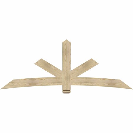 Ekena Millwork Alberta Rough Sawn Timber Gable Bracket, Douglas Fir, 96"W x 36"H x 2"D x 6"F, 9/12 Pitch GBW096X36X0206ALB00RDF